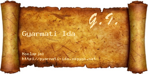 Gyarmati Ida névjegykártya